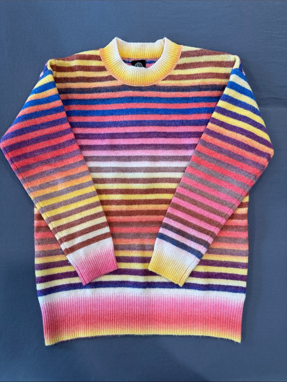 Bobeau Women's Multicolor Striped Crewneck Sweater